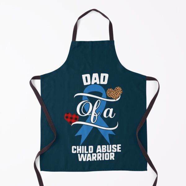 Item preview, Dad Child Abuse Warrior Blue Awareness Ribbon Leopard Red Buffalo Plaid Heart Family Gift Fitted designed and sold by LoveParadise88.