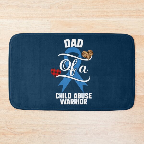 Item preview, Dad Child Abuse Warrior Blue Awareness Ribbon Leopard Red Buffalo Plaid Heart Family Gift Fitted designed and sold by LoveParadise88.