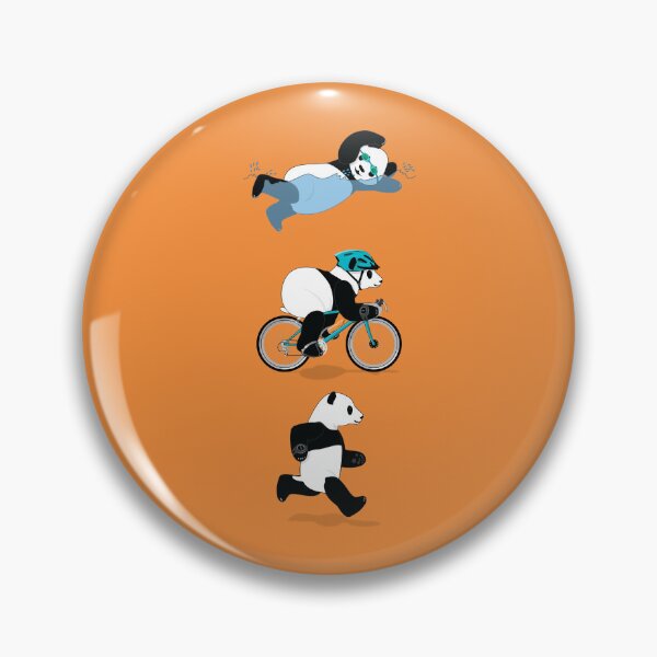 Artikelvorschau, Triathlon-Panda - Orange entworfen und verkauft von grumpyteds.