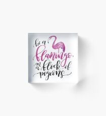 Flamingo Acrylic Block