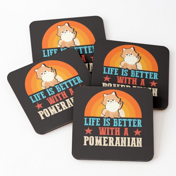 Item preview, Life Better With Pomeranian Pommy Pom German Spitz Puppy Pet designed and sold by TomGiantDesigns.