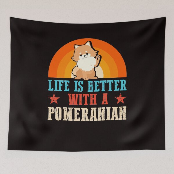 Item preview, Life Better With Pomeranian Pommy Pom German Spitz Puppy Pet designed and sold by TomGiantDesigns.