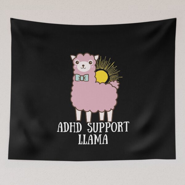 Item preview, ADHD - ADHD Support Llama - Light on Dark designed and sold by TheBerriesADHD.