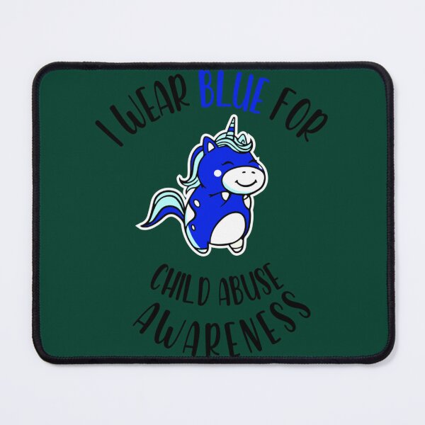Item preview, I Wear Blue For Child Abuse Awareness unicorn - Social Worker designed and sold by LoveParadise88.