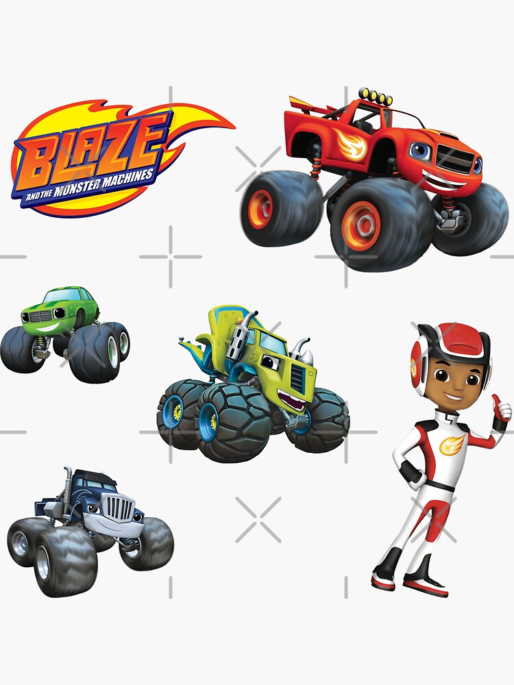 Blaze and the Monster Machines pack of stickers Sticker for Sale by  YourFavouriteSI