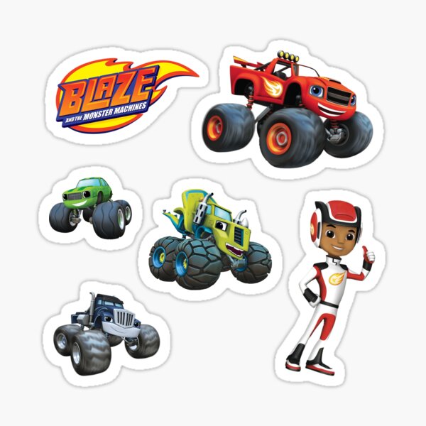 Blaze and the Monster Machines pack of stickers Sticker for Sale by  YourFavouriteSI