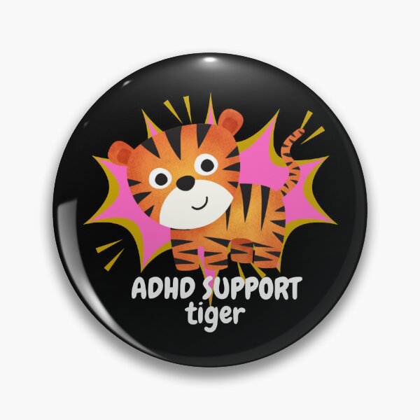 Item preview, ADHD - ADHD Support Tiger - Light on Dark designed and sold by TheBerriesADHD.