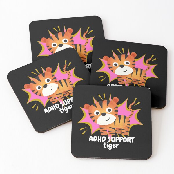 Item preview, ADHD - ADHD Support Tiger - Light on Dark designed and sold by TheBerriesADHD.