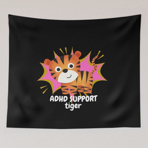 Item preview, ADHD - ADHD Support Tiger - Light on Dark designed and sold by TheBerriesADHD.