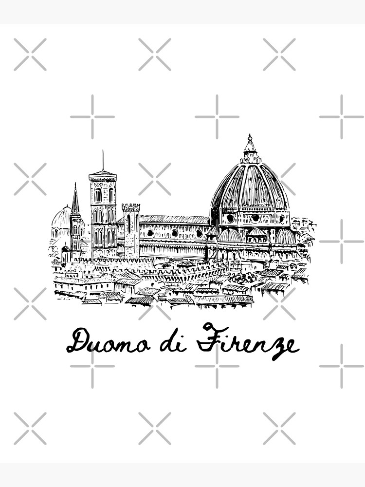 Florence Cathedral Duomo Di Firenze Poster For Sale By Positivpea Redbubble 7258