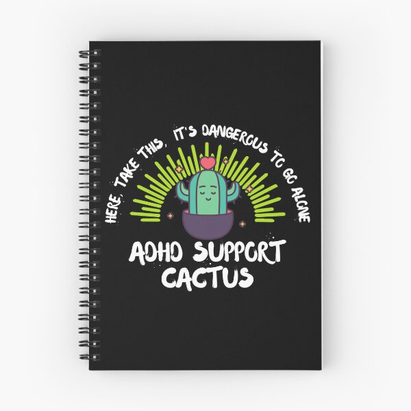Item preview, ADHD - ADHD Support Cactus - Here, Take this, It's dangerous to go Alone - Light on Dark designed and sold by TheBerriesADHD.