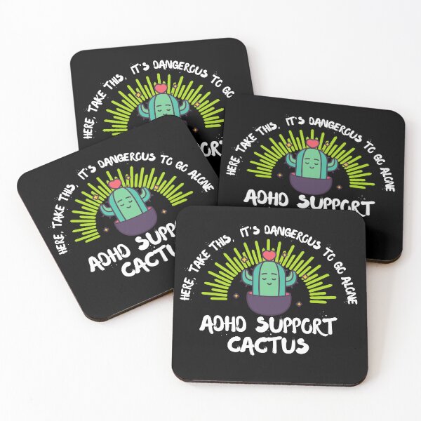 Item preview, ADHD - ADHD Support Cactus - Here, Take this, It's dangerous to go Alone - Light on Dark designed and sold by TheBerriesADHD.