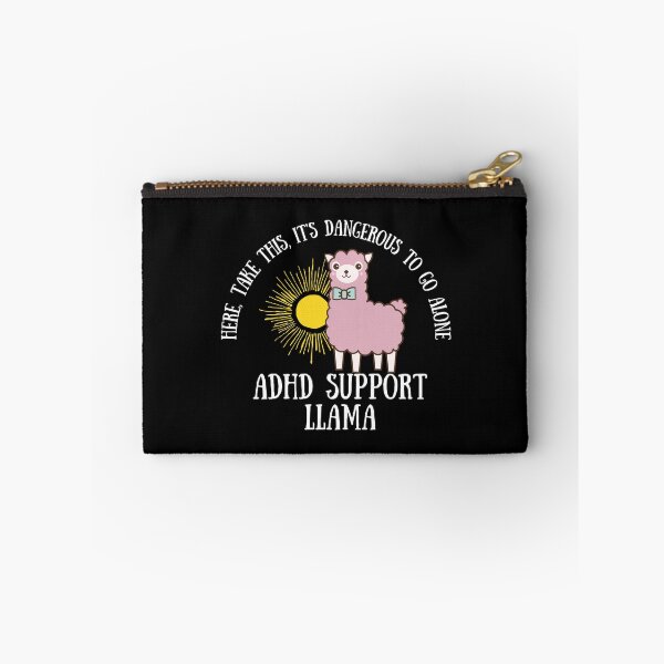Item preview, ADHD - ADHD Support Llama - Here, Take this, It's dangerous to go Alone - Light on Dark designed and sold by TheBerriesADHD.