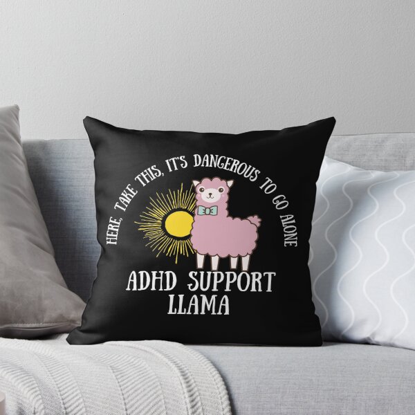 Item preview, ADHD - ADHD Support Llama - Here, Take this, It's dangerous to go Alone - Light on Dark designed and sold by TheBerriesADHD.