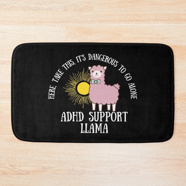 Item preview, ADHD - ADHD Support Llama - Here, Take this, It's dangerous to go Alone - Light on Dark designed and sold by TheBerriesADHD.