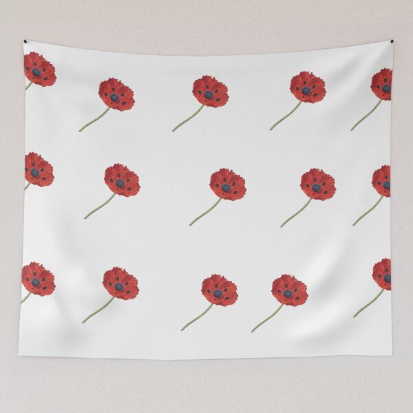 Item preview, Red poppy flower designed and sold by mubeepixels.