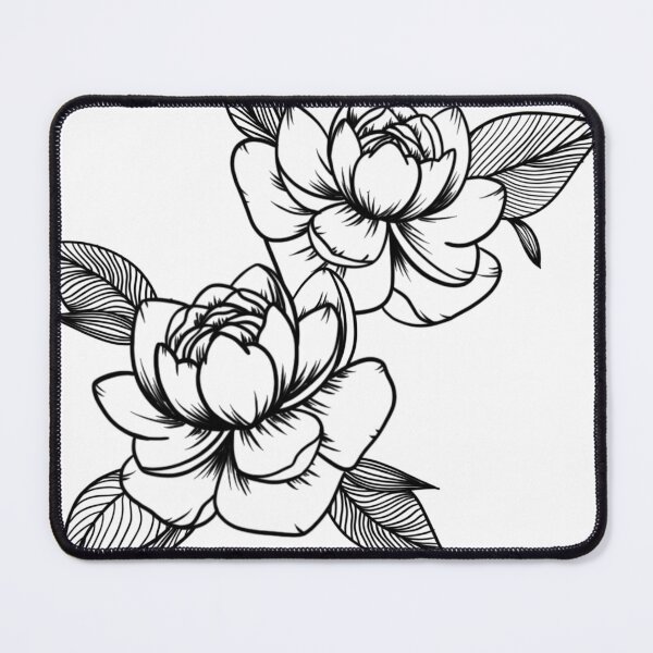 Item preview, Japanese flowers pattern, traditionnal peony design - peony tattoo inspiration,  designed and sold by shodark.