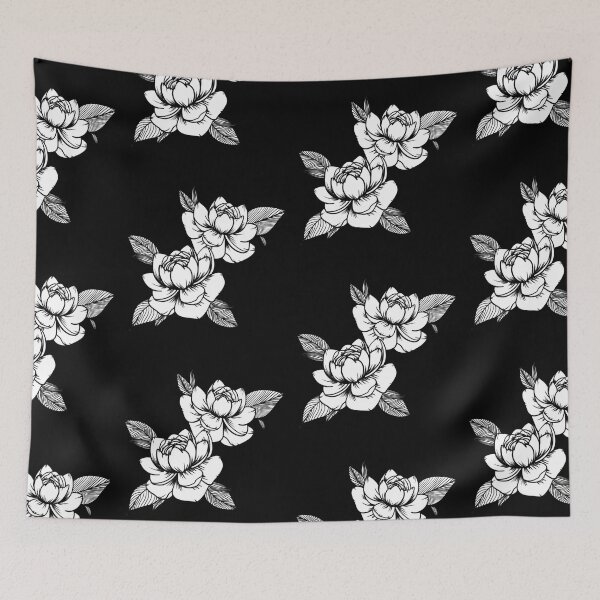 Item preview, Japanese flowers pattern, traditionnal peony design - peony tattoo inspiration designed and sold by shodark.