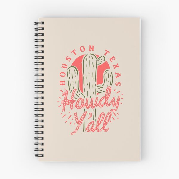 Item preview, HOWDY YALL - Houston Texas | Vintage Rope Text Green Cactus Prick and Retro Red Sun | Tan Sand Background designed and sold by PEARROT.