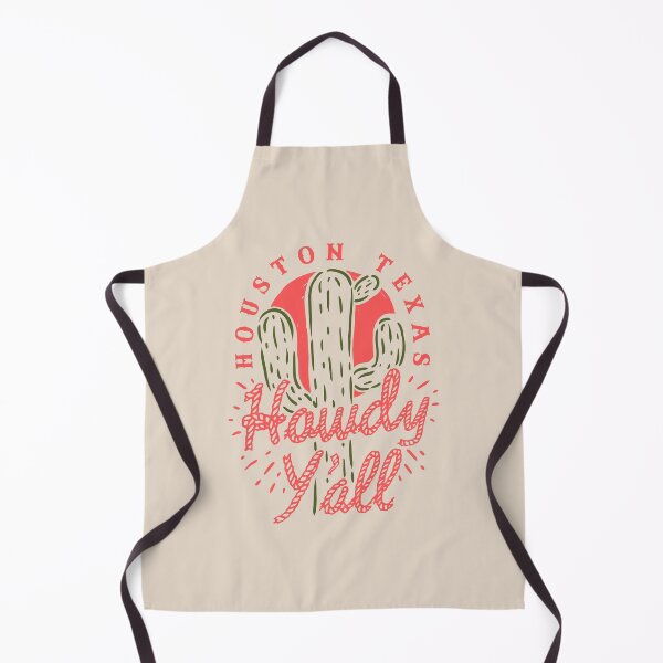Item preview, HOWDY YALL - Houston Texas | Vintage Rope Text Green Cactus Prick and Retro Red Sun | Tan Sand Background designed and sold by PEARROT.