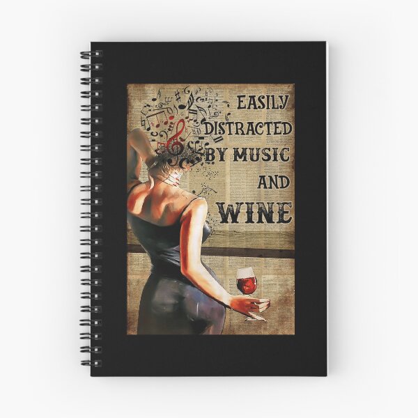 Item preview, Vintage Easily Distracted By Music And Wine Poster designed and sold by kwonwgeastepf.