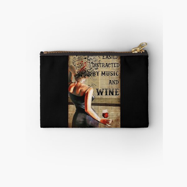 Item preview, Vintage Easily Distracted By Music And Wine Poster designed and sold by kwonwgeastepf.