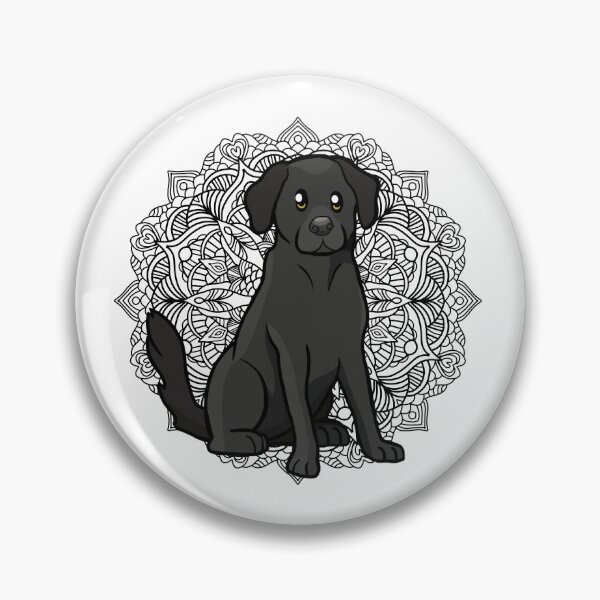 Artikelvorschau, Mandala Schwarzer Labrador entworfen und verkauft von Ahenix.