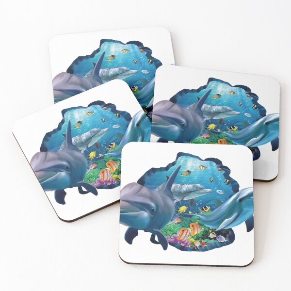 Item preview, Dolphins 3D, everyone wants to take a selfie with you designed and sold by KROKOTON.