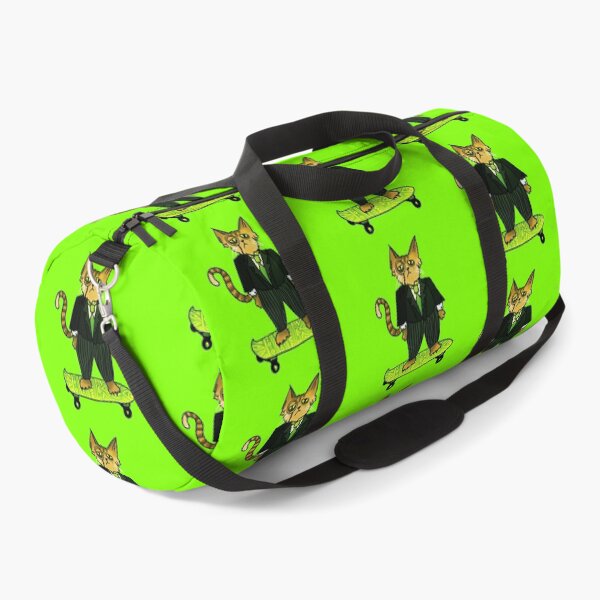 Item preview, The Catipalist: Skateboard Business Cat Lime Green designed and sold by TheDoodlemancer.