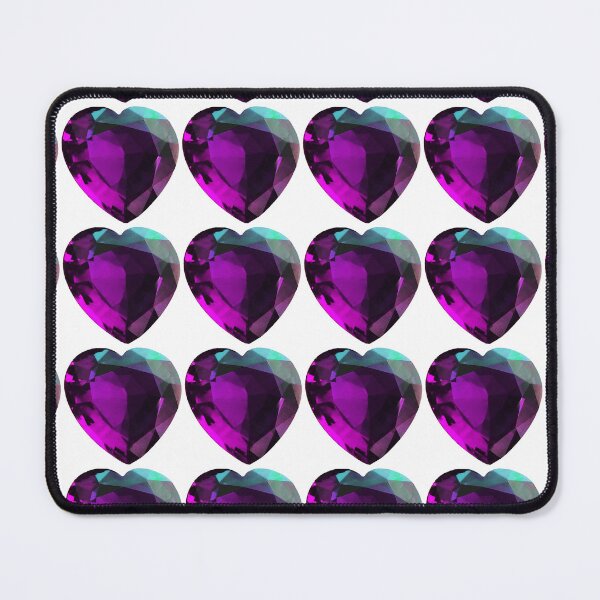 Item preview, Heart Amethyst Gemstone, February Birthstone, Purple designed and sold by DigitalGemArt.