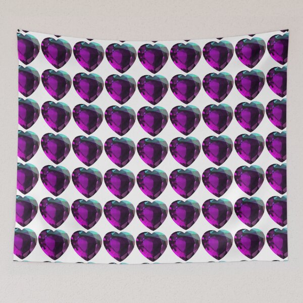 Item preview, Heart Amethyst Gemstone, February Birthstone, Purple designed and sold by DigitalGemArt.