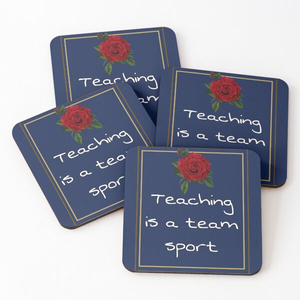 Item preview, Teaching Is A Team Sport Rainbow Colors Leader thank you quote Appreciation gift Inspirational teacher designed and sold by catchyology.