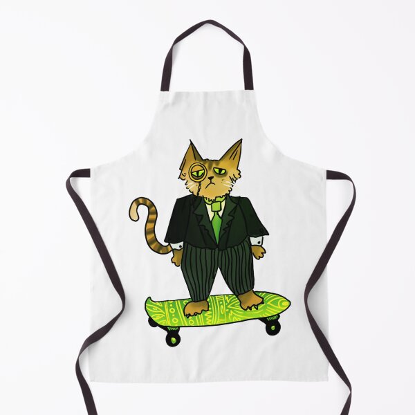Item preview, The Catipalist: Skateboard Business Cat White Background designed and sold by TheDoodlemancer.