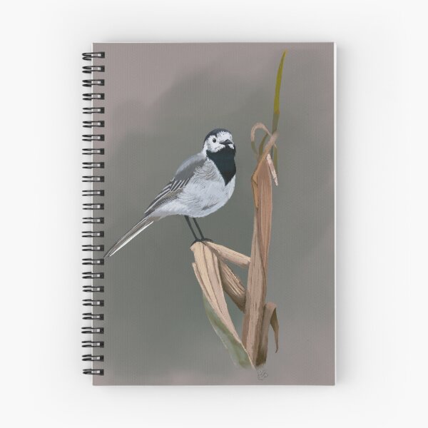 Item preview, Pied Wagtail Soft Pastel Drawing on Grey designed and sold by creativebakergb.