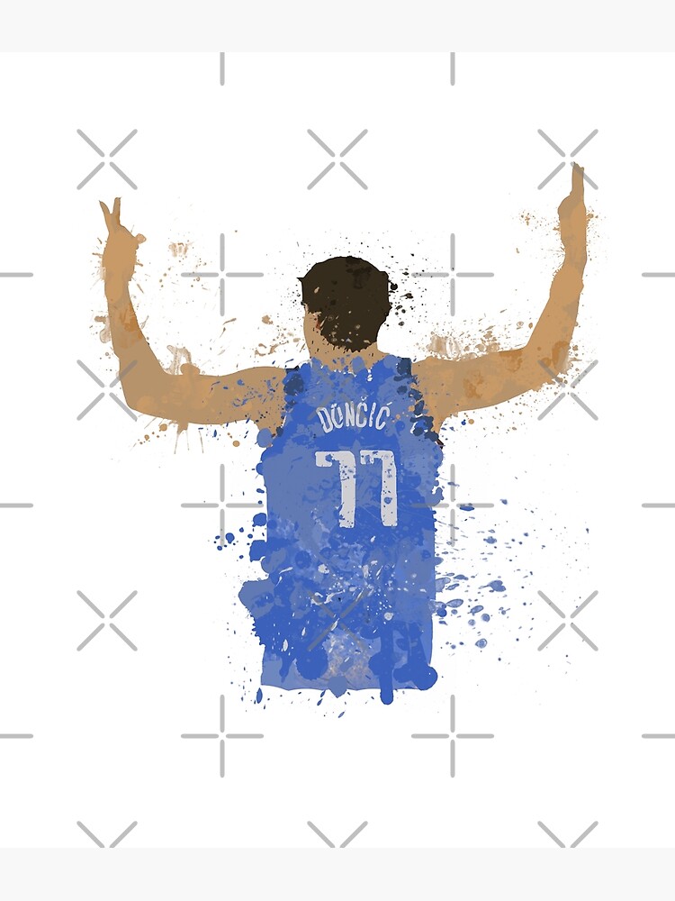 Luka Doncic Paint Splatter Art Premium Matte Vertical Poster sold by ...