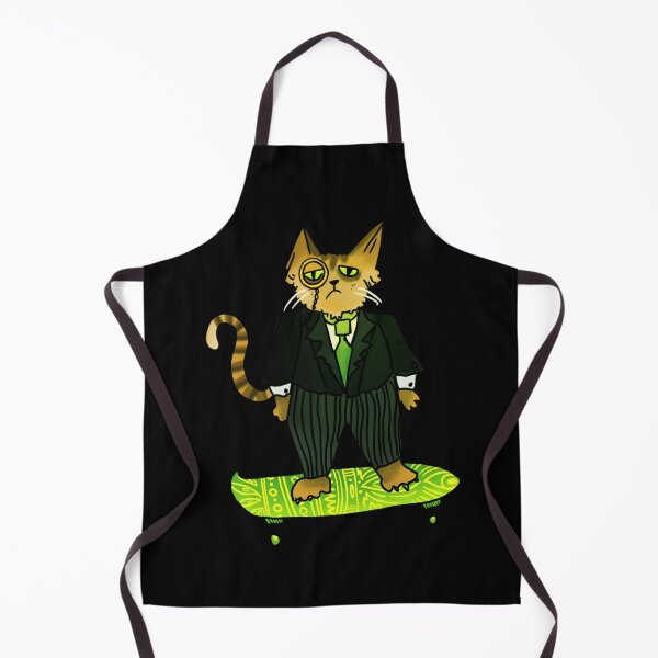 Item preview, The Catipalist: Skateboard Business Cat Black Background designed and sold by TheDoodlemancer.