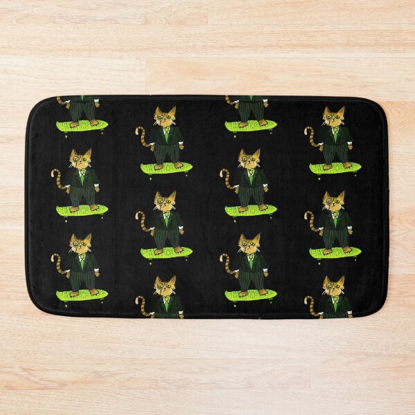 Item preview, The Catipalist: Skateboard Business Cat Black Background designed and sold by TheDoodlemancer.