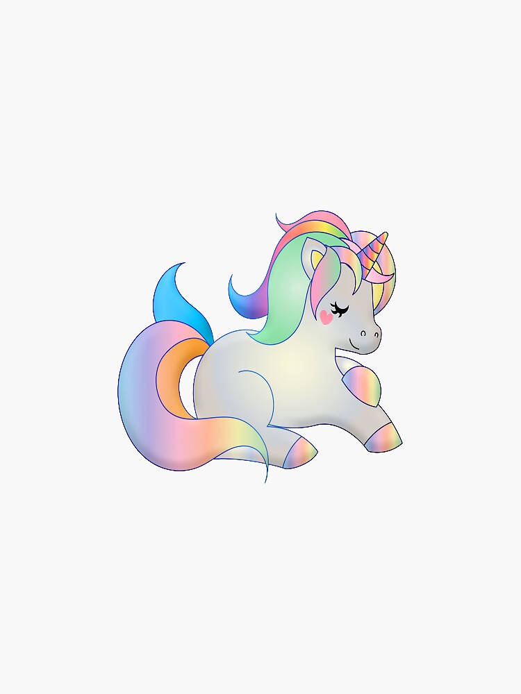 "Holographic unicorn sticker" Sticker for Sale by rflamha Redbubble