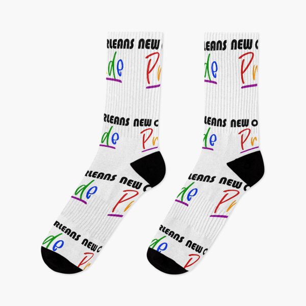 Item preview, New Orleans Pride in pride colors and black font designed and sold by NerdnGeekshop.