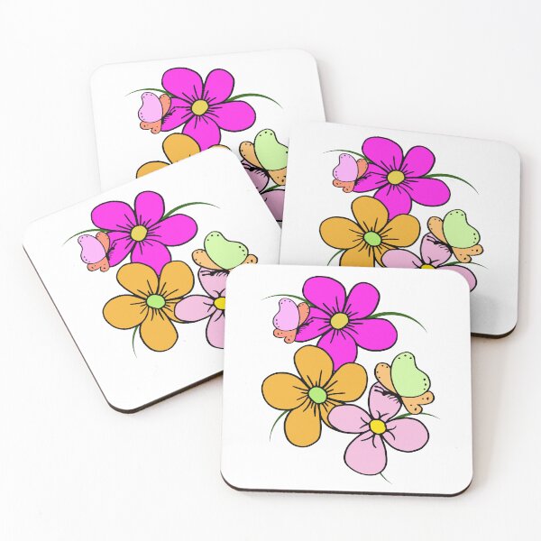 Item preview, Flower butterfly blossoms floral floral pattern drawing flower painting designed and sold by rhnaturestyles.
