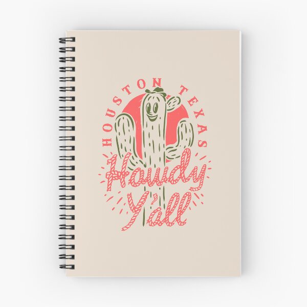 Item preview, HOWDY YALL - Houston Texas | Vintage Rope Text Green Cactus Smiling Prick and Retro Red Sun | Tan Sand Background designed and sold by PEARROT.