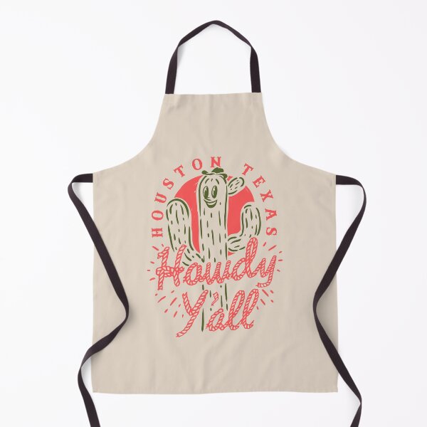 Item preview, HOWDY YALL - Houston Texas | Vintage Rope Text Green Cactus Smiling Prick and Retro Red Sun | Tan Sand Background designed and sold by PEARROT.