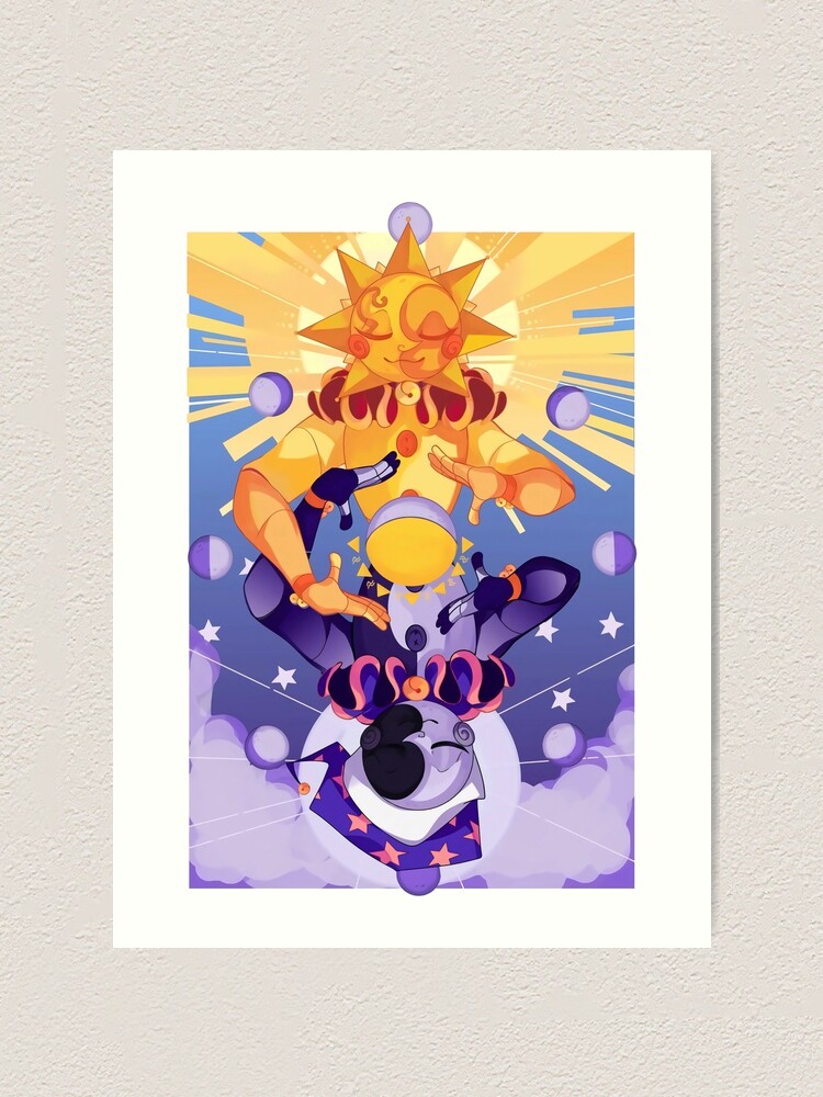 Sundrop And Moondrop Fnaf Security Breach Art Print By Be Yourself Art Redbubble