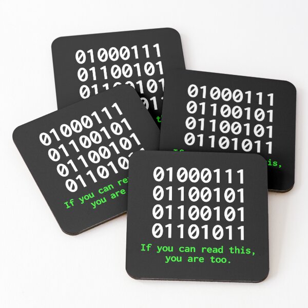 Item preview, Geek - Binary Code Funny Programmers designed and sold by deepan chandrasekaran.
