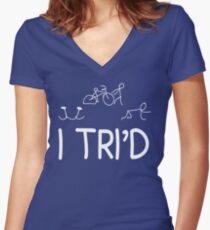 I TRI'D Women's Fitted V-Neck T-Shirt