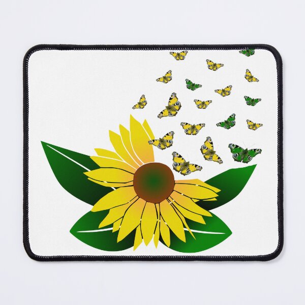 Item preview, Sunflower with butterflies, flower, blossom, floral designed and sold by rhnaturestyles.