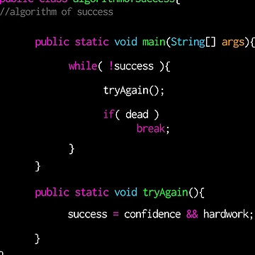 Artwork thumbnail, The Algorithm Of Success - Java Source Code Motivational by deepan chandrasekaran
