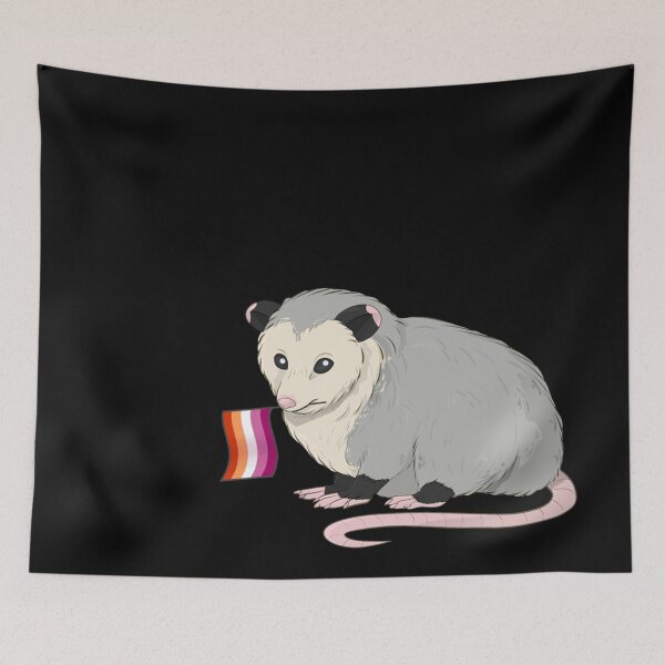 Item preview, Lesbian Pride Flag Opossum Classic . designed and sold by hildendhmula.