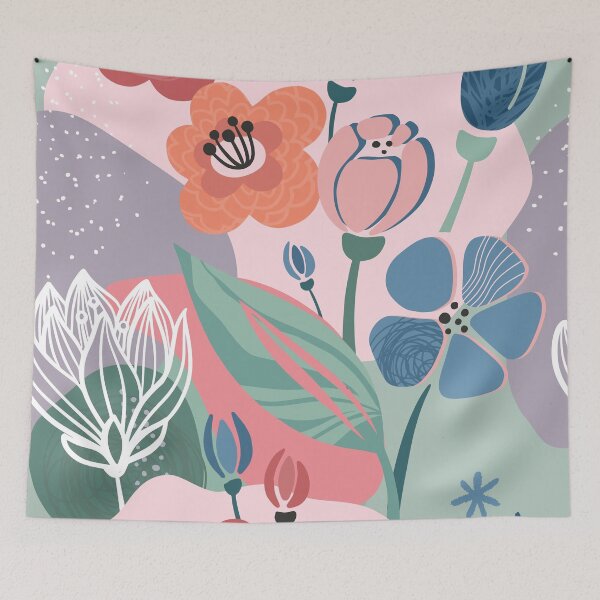 Item preview, Abstract Colourful Flowers 2 designed and sold by simplydesignart.