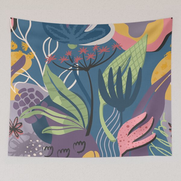 Item preview, Abstract Colourful Flowers 1 designed and sold by simplydesignart.